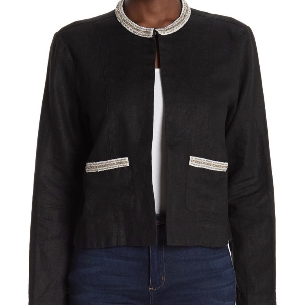 Tommy Bahama - Black Embellished Lux Linen Jacket